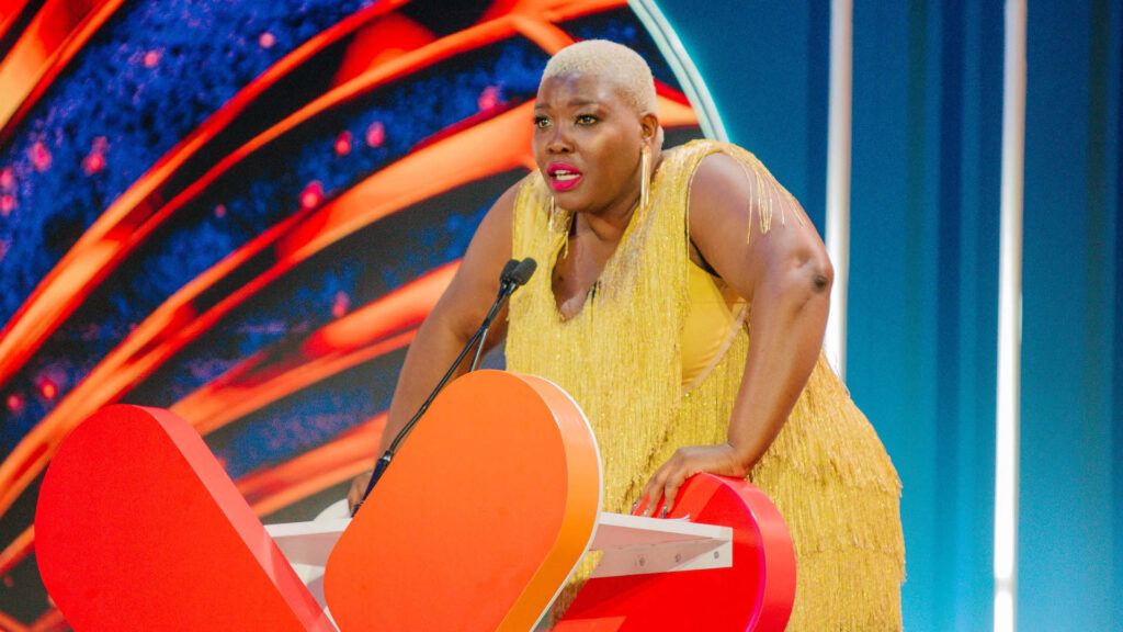 Comedian Celeste Ntuli was one of the Roast panel who fired shots at Minnie