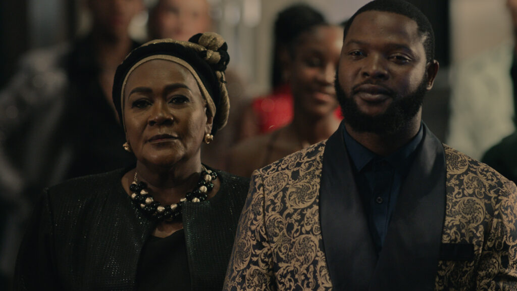 Connie Chiume and Mike Ndlangamandla in Blood Legacy