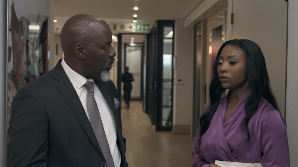 Nimrod Nkosi as Gatsha Gumede and Pearl Modiadie as Ayanda Gumede-Williams in LLB