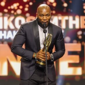 Thembinkosi Mthembu at the SAFTAs