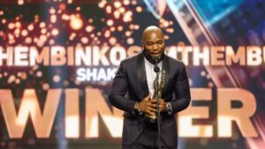 Thembinkosi Mthembu at the SAFTAs