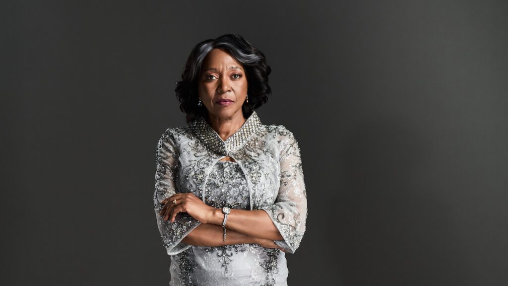 Clementine Mosimane as Mme Mathapelo in Pimville on SABC 2