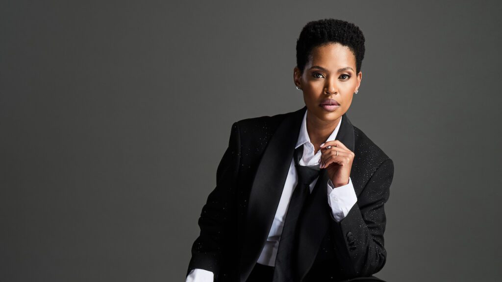 Gail Mabalane as Phelo in Pimville on SABC 2