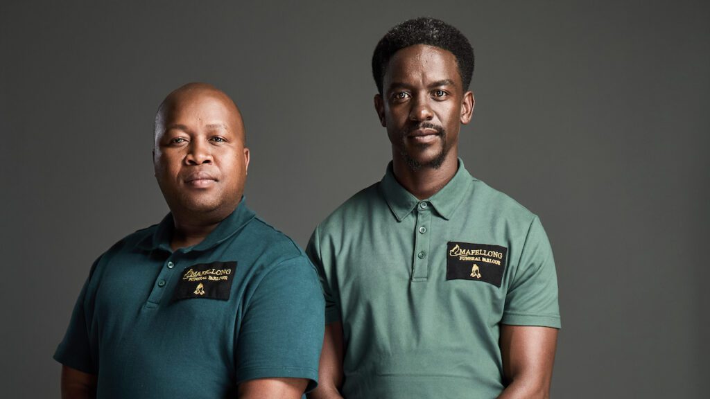 Mandla Gaduka as Quincy and Thabo Malema as Jones in Pimville on SABC 2