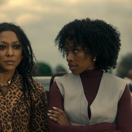 Lorcia Cooper as Crystal and Nqobile Nunu Khumalo as Mbali in Umthetho