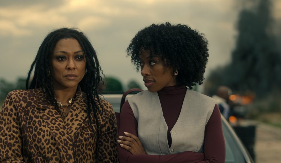 Lorcia Cooper as Crystal and Nqobile Nunu Khumalo as Mbali in Umthetho