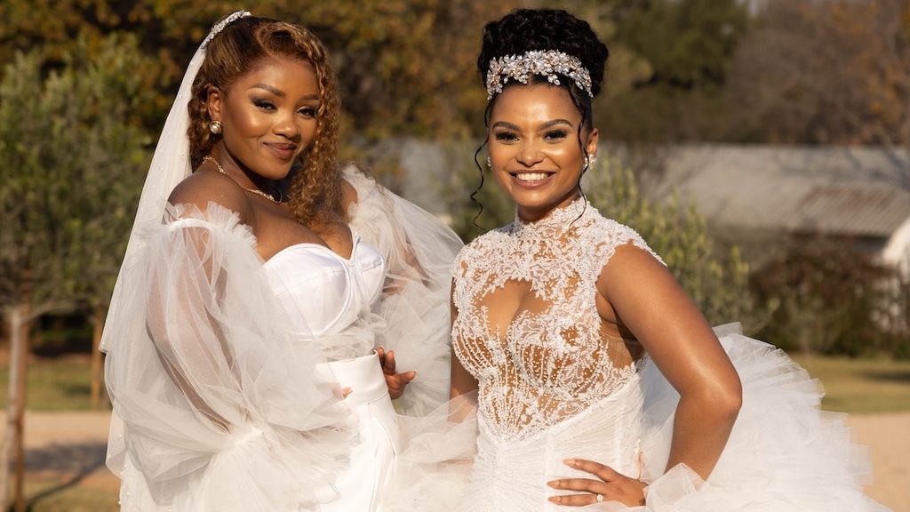 Lethabo and Ndumi at the wedding in The Four of Us